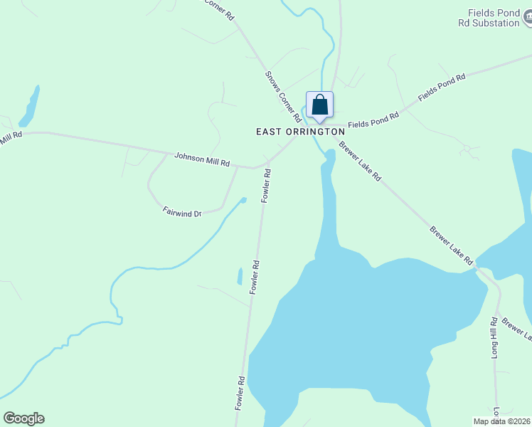 map of restaurants, bars, coffee shops, grocery stores, and more near 32 Fowler Road in Orrington