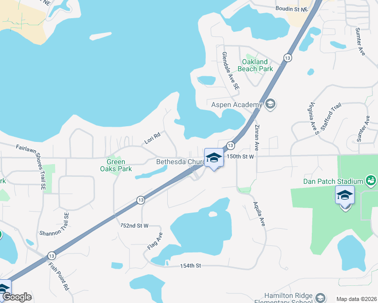 map of restaurants, bars, coffee shops, grocery stores, and more near 6466 150th in Prior Lake