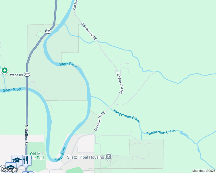 map of restaurants, bars, coffee shops, grocery stores, and more near 871 Old River Road Northeast in Siletz