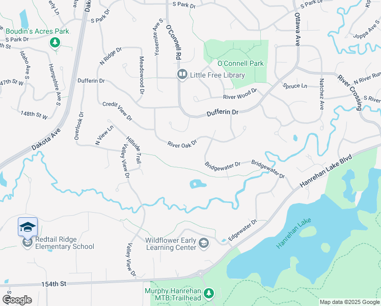 map of restaurants, bars, coffee shops, grocery stores, and more near 5589 River Oak Drive in Savage