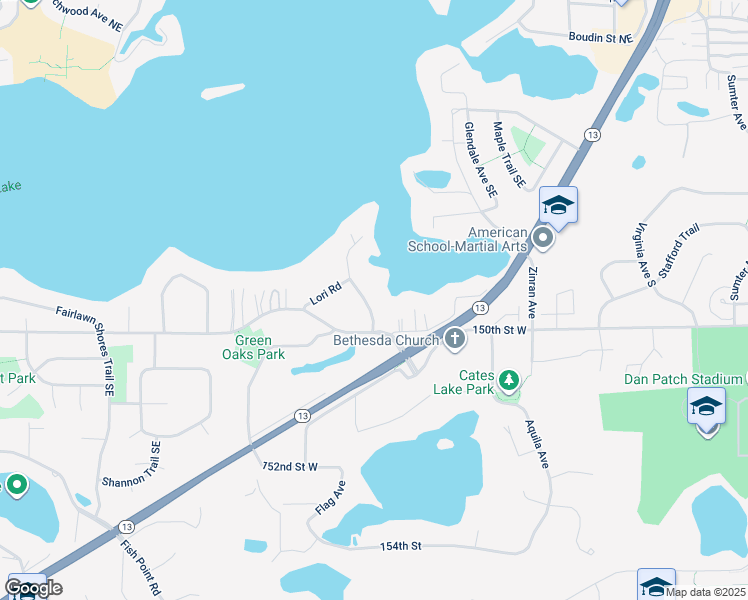 map of restaurants, bars, coffee shops, grocery stores, and more near 14973 Estate Avenue Southeast in Prior Lake
