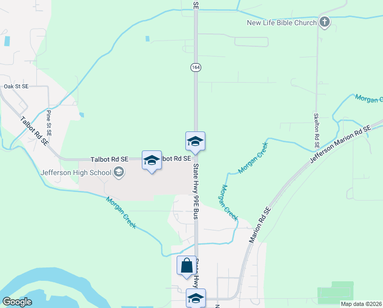map of restaurants, bars, coffee shops, grocery stores, and more near 15201-15399 Jefferson Highway 99E Southeast in Jefferson