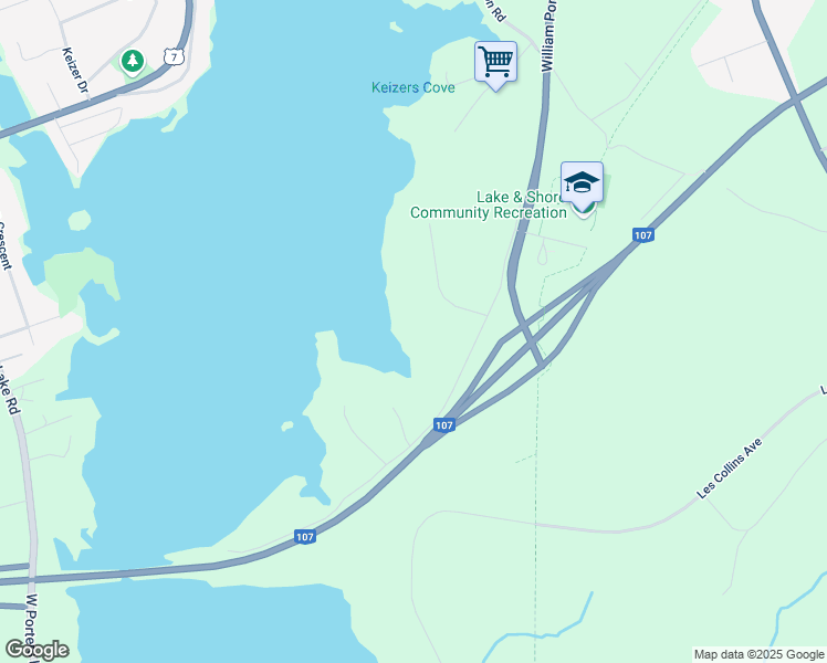 map of restaurants, bars, coffee shops, grocery stores, and more near 8 Mannette Court in Porters Lake