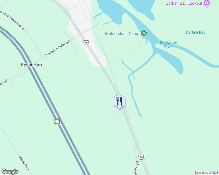 map of restaurants, bars, coffee shops, grocery stores, and more near 12798 County Road 16 in Coldwater