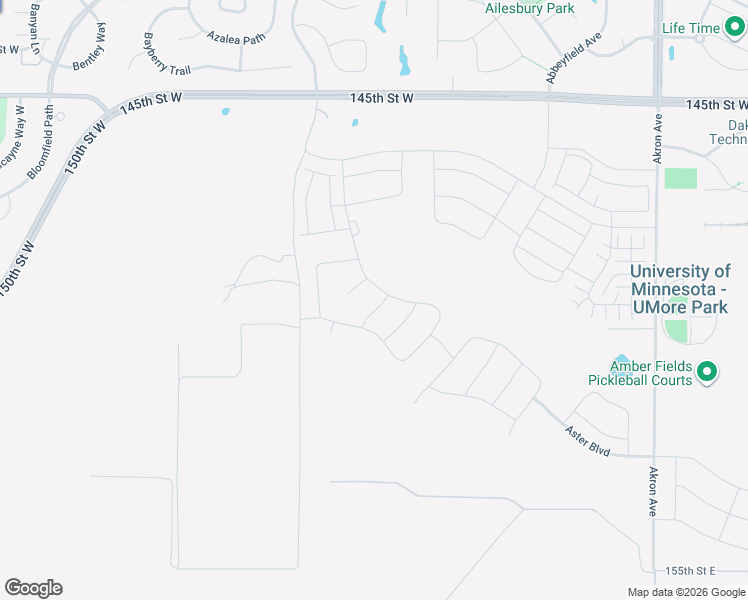 map of restaurants, bars, coffee shops, grocery stores, and more near 1702 145th Street West in Rosemount