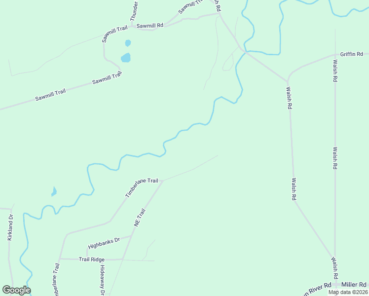 map of restaurants, bars, coffee shops, grocery stores, and more near 3447 Northeast Trail in Grayling