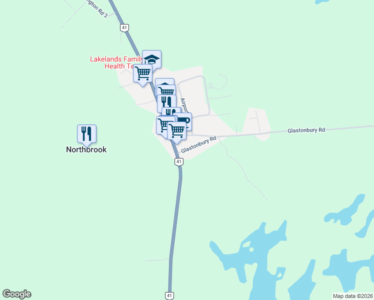 map of restaurants, bars, coffee shops, grocery stores, and more near 14 Glastonbury Road in Northbrook