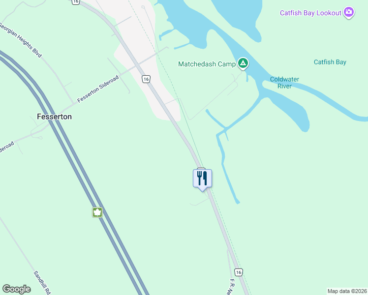 map of restaurants, bars, coffee shops, grocery stores, and more near 12798 County Road 16 in Coldwater