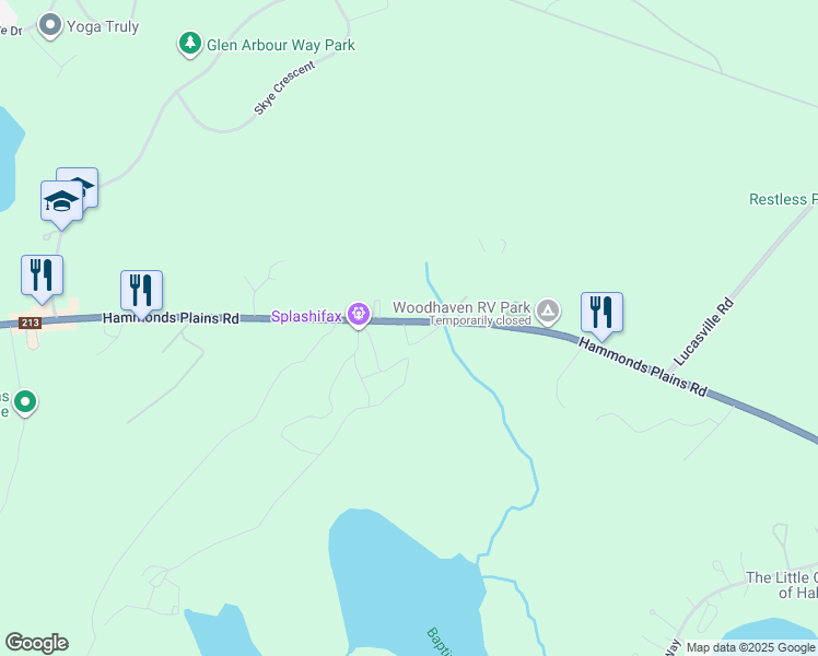 map of restaurants, bars, coffee shops, grocery stores, and more near 1814 Hammonds Plains Road in Hammonds Plains