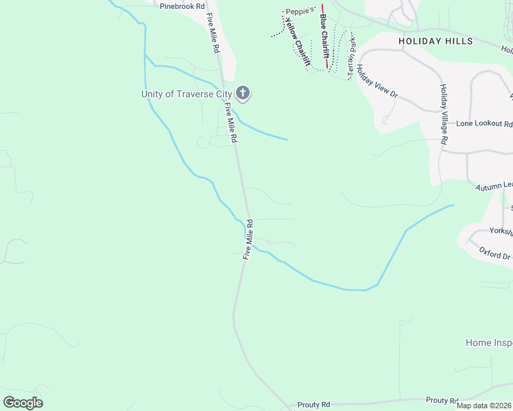 map of restaurants, bars, coffee shops, grocery stores, and more near 3687 Five Mile Road in Traverse City