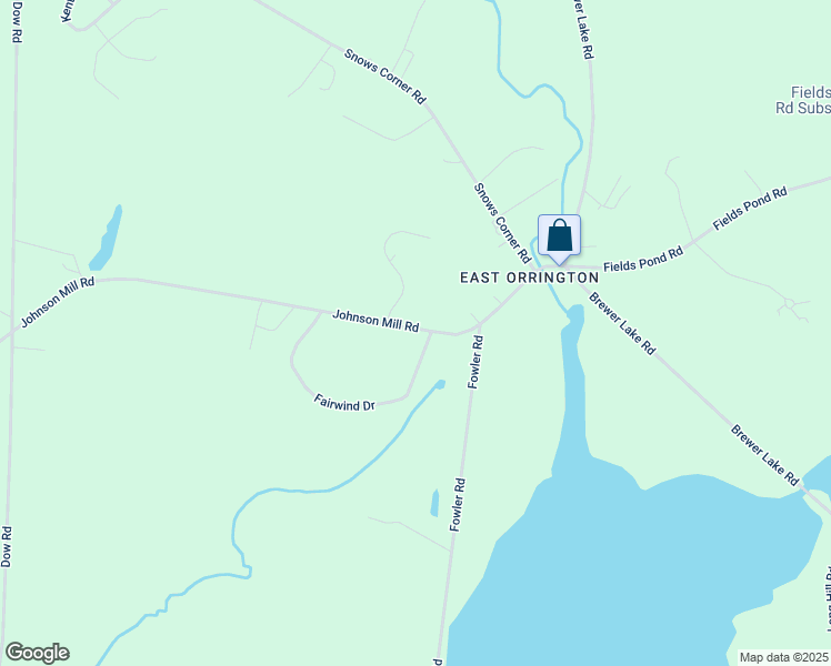 map of restaurants, bars, coffee shops, grocery stores, and more near 76 Johnson Mill Road in Orrington
