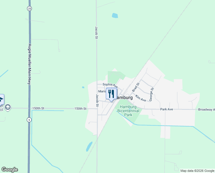 map of restaurants, bars, coffee shops, grocery stores, and more near 351 Sophia Avenue in Hamburg