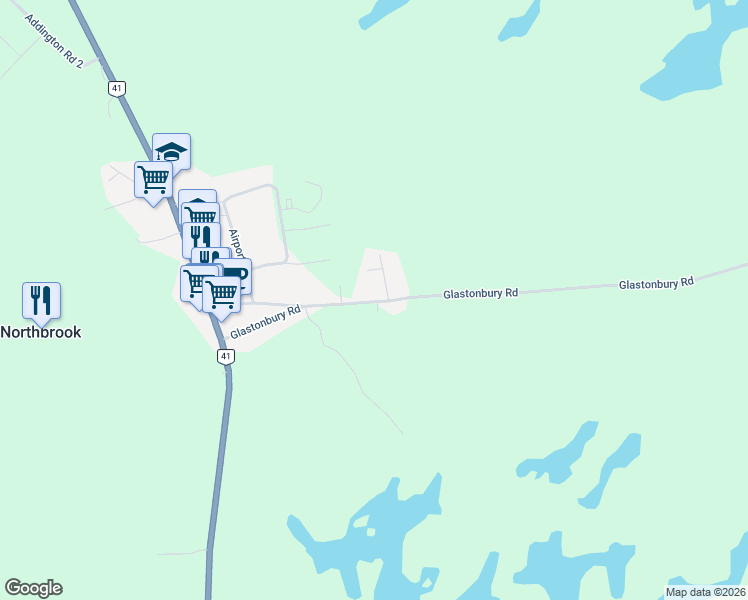 map of restaurants, bars, coffee shops, grocery stores, and more near 107 Glastonbury Road in Northbrook