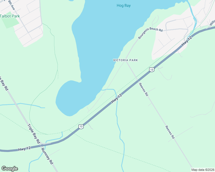 map of restaurants, bars, coffee shops, grocery stores, and more near 126 Mitchells Beach Road in Simcoe County