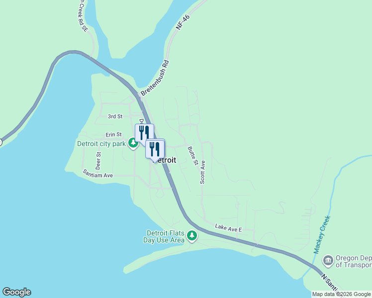 map of restaurants, bars, coffee shops, grocery stores, and more near 110 Butte Street in Detroit