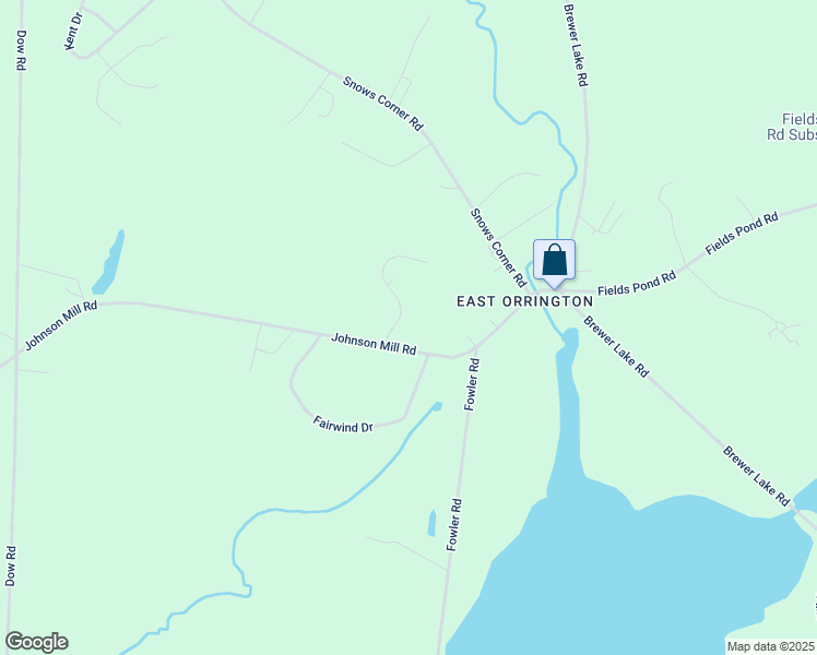 map of restaurants, bars, coffee shops, grocery stores, and more near 76 Johnson Mill Road in Orrington