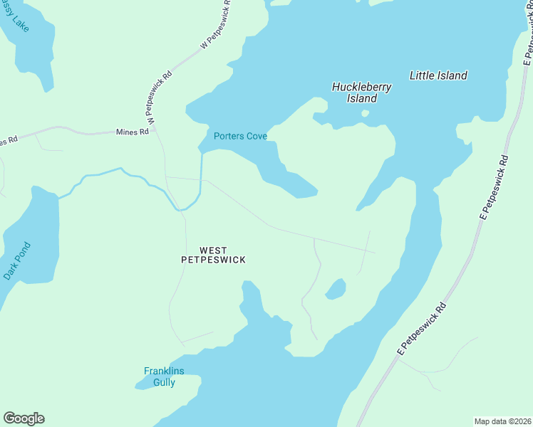 map of restaurants, bars, coffee shops, grocery stores, and more near Westside Inlet Drive in West Petpeswick