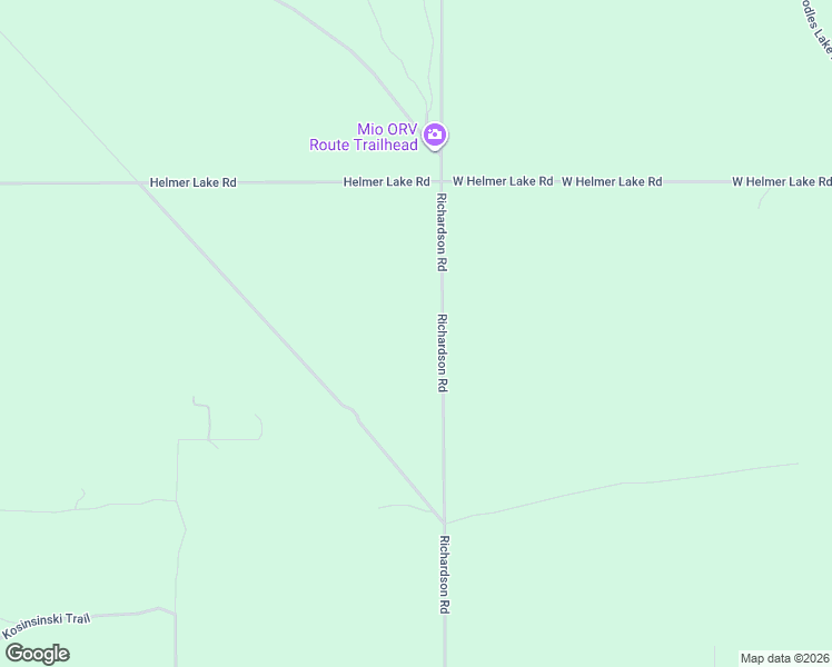 map of restaurants, bars, coffee shops, grocery stores, and more near 1875 Richardson Road in Mio
