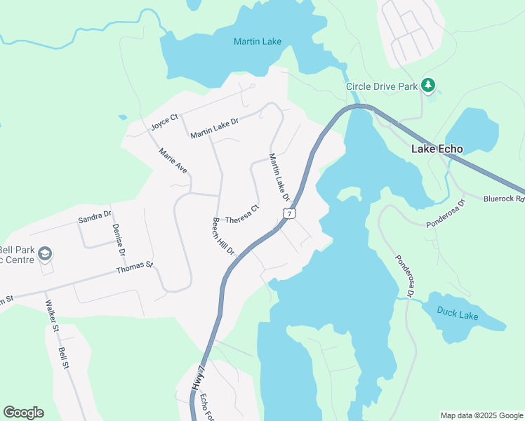 map of restaurants, bars, coffee shops, grocery stores, and more near 47 Theresa Court in Lake Echo