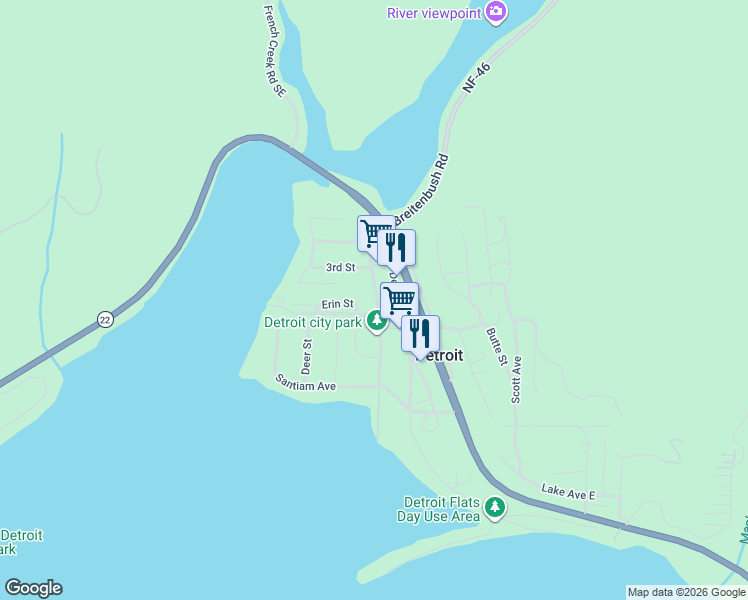 map of restaurants, bars, coffee shops, grocery stores, and more near 150 Patton Road in Detroit