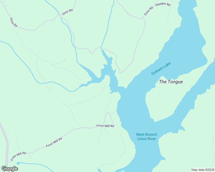 map of restaurants, bars, coffee shops, grocery stores, and more near 221 Frost Mill Road in Mariaville
