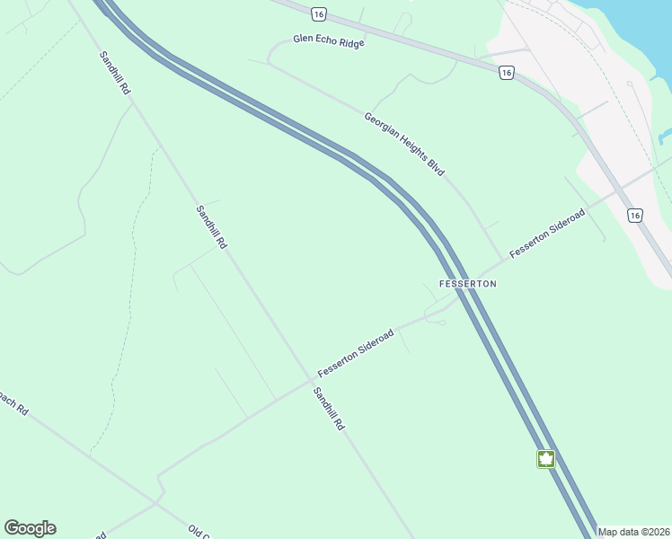 map of restaurants, bars, coffee shops, grocery stores, and more near 1695 Sandhill Road in Waubaushene