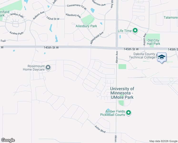 map of restaurants, bars, coffee shops, grocery stores, and more near in Rosemount
