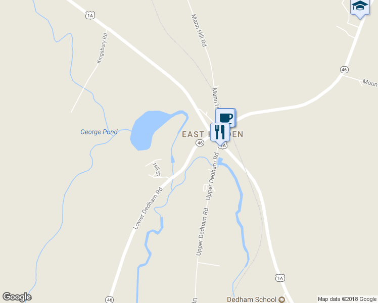 map of restaurants, bars, coffee shops, grocery stores, and more near 25 Lower Dedham Road in Holden