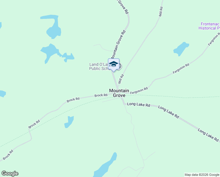 map of restaurants, bars, coffee shops, grocery stores, and more near 1004 Brock Road in Mountain Grove