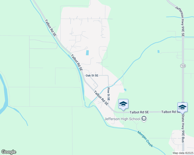 map of restaurants, bars, coffee shops, grocery stores, and more near 1864 Oak Street Southeast in Jefferson
