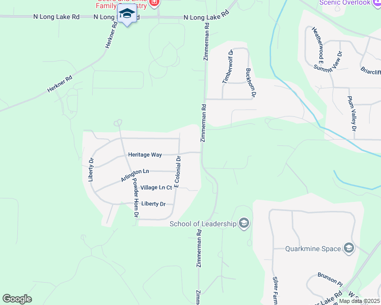 map of restaurants, bars, coffee shops, grocery stores, and more near 5055 Heritage Way in Traverse City