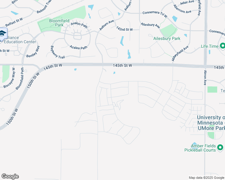 map of restaurants, bars, coffee shops, grocery stores, and more near Auburn Avenue in Rosemount