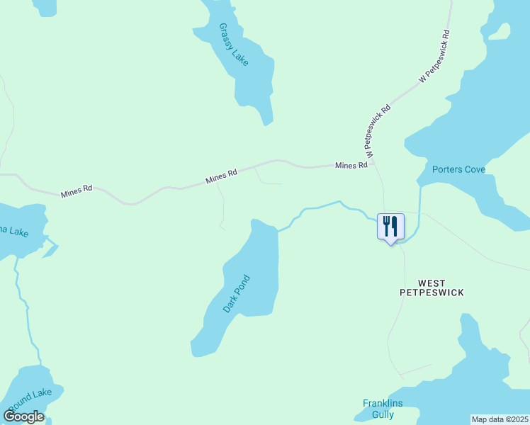 map of restaurants, bars, coffee shops, grocery stores, and more near 1056 Mines Road in Halifax Regional Municipality
