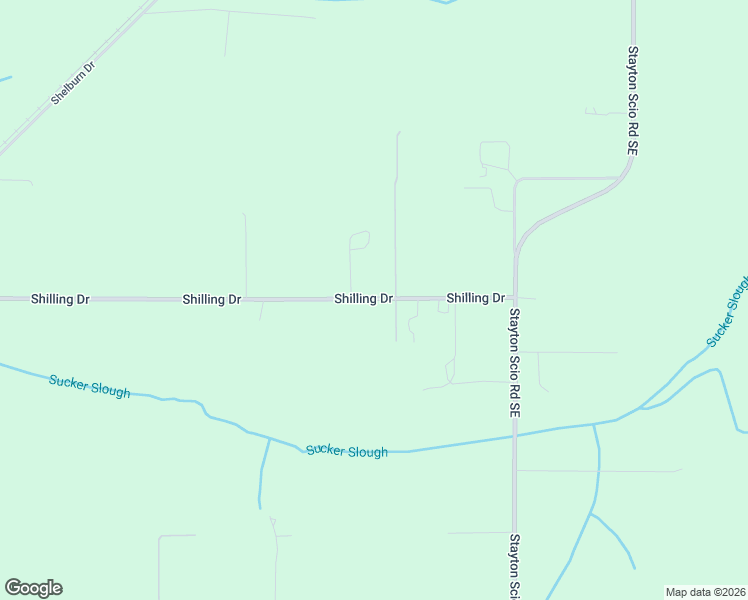 map of restaurants, bars, coffee shops, grocery stores, and more near Shilling Drive in Linn County