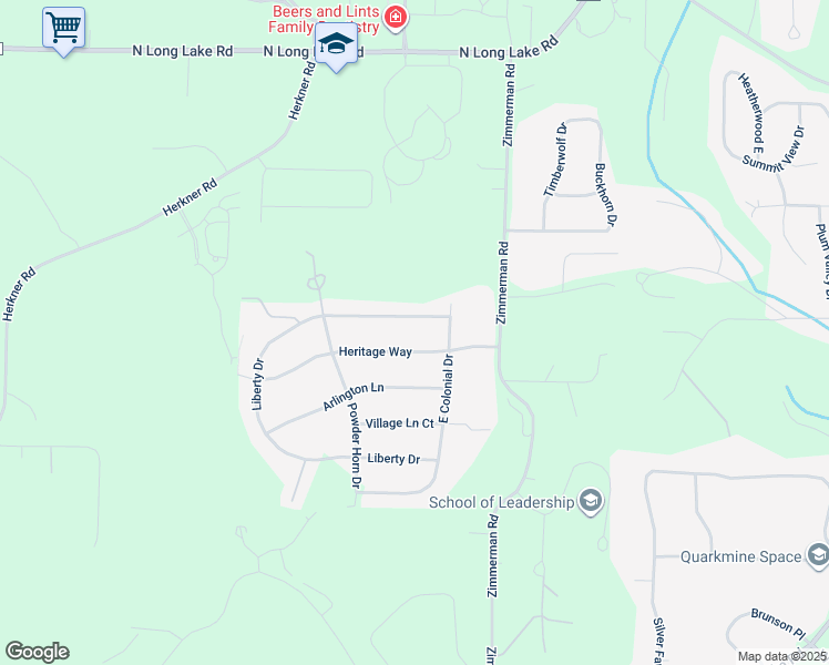 map of restaurants, bars, coffee shops, grocery stores, and more near 5475 Liberty Drive in Traverse City