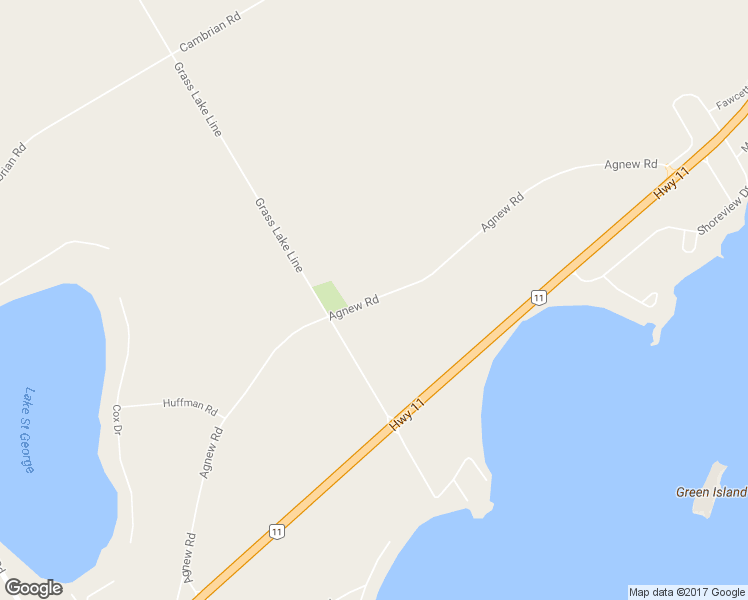 map of restaurants, bars, coffee shops, grocery stores, and more near 3719 Agnew Road in Washago