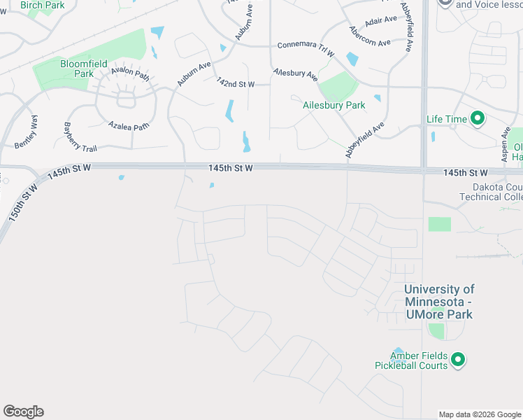 map of restaurants, bars, coffee shops, grocery stores, and more near 14958 Artaine Trl in Rosemount