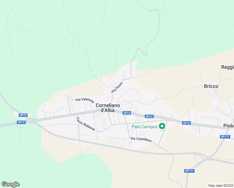 map of restaurants, bars, coffee shops, grocery stores, and more near 22 Via Pesio in Corneliano d'Alba