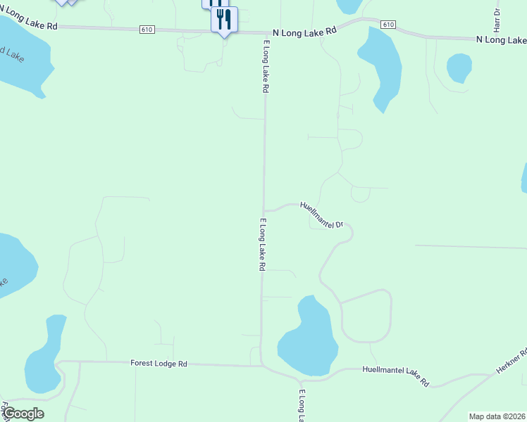 map of restaurants, bars, coffee shops, grocery stores, and more near 3501 Huellmantel Drive in Traverse City