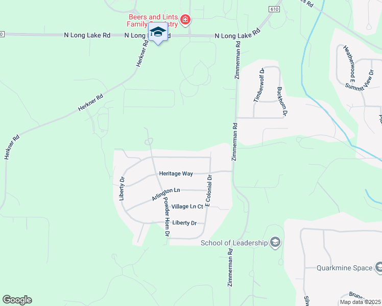 map of restaurants, bars, coffee shops, grocery stores, and more near 5475 Liberty Drive in Traverse City