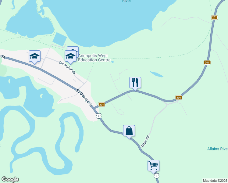 map of restaurants, bars, coffee shops, grocery stores, and more near in Lequille