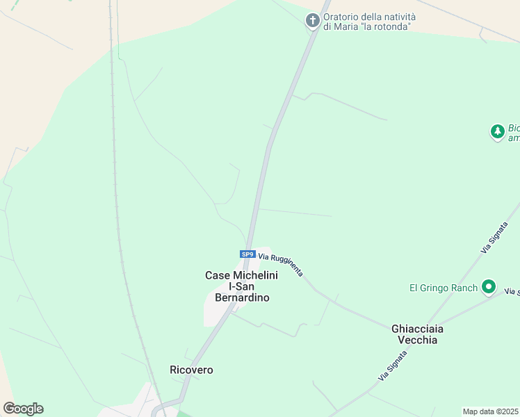 map of restaurants, bars, coffee shops, grocery stores, and more near 1463 Via del Papa in Case Michelini I-San Bernardino