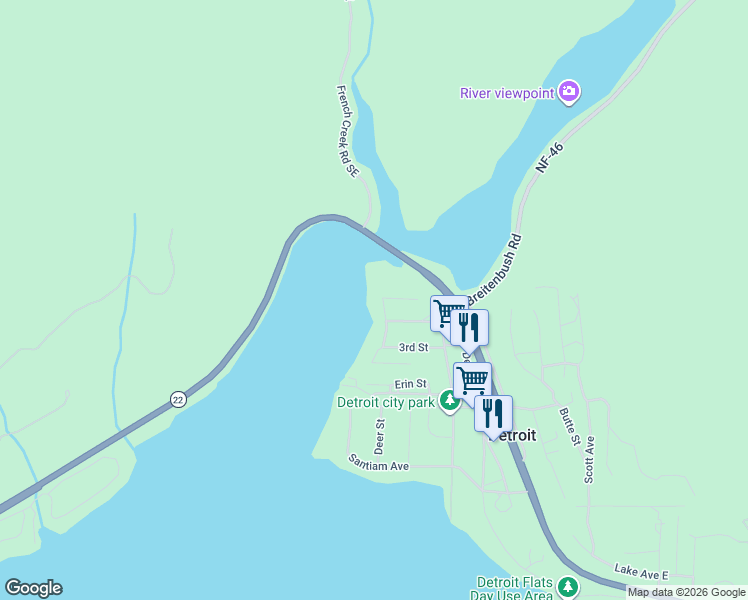 map of restaurants, bars, coffee shops, grocery stores, and more near 120 Lakecrest Drive in Detroit