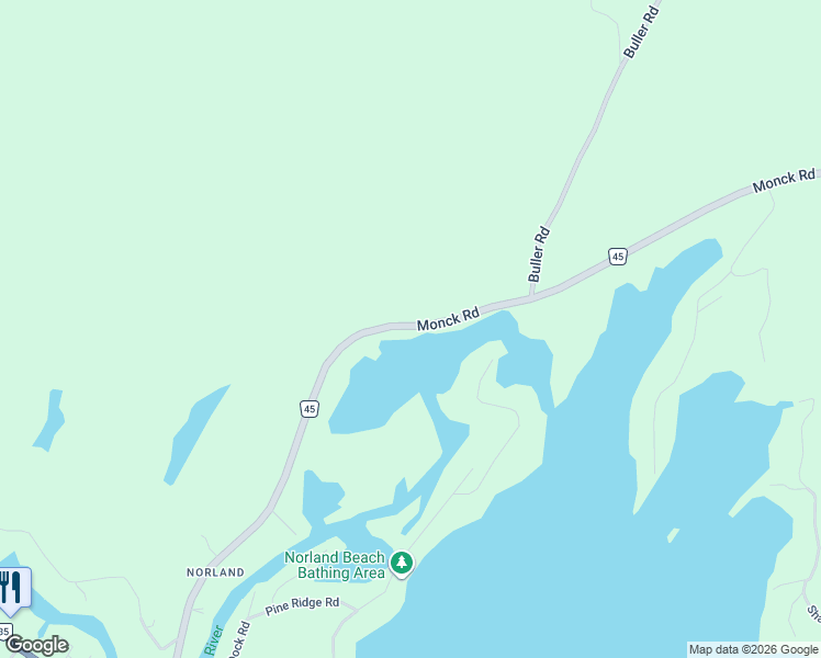 map of restaurants, bars, coffee shops, grocery stores, and more near 3631 Kawartha Lakes County Road 45 in Kawartha Lakes