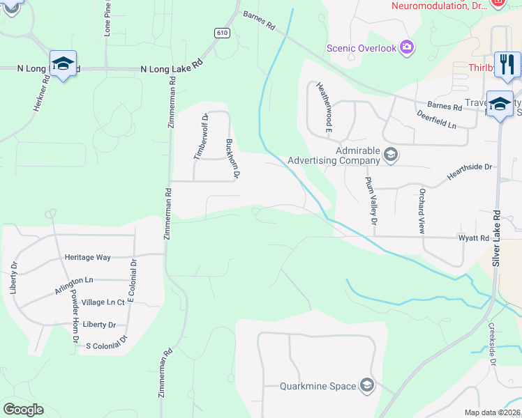 map of restaurants, bars, coffee shops, grocery stores, and more near 3678 Wyatt Rd in Traverse City