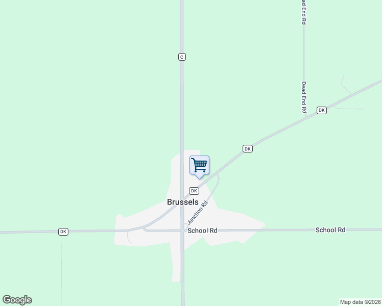 map of restaurants, bars, coffee shops, grocery stores, and more near 1410 Cth C in Brussels