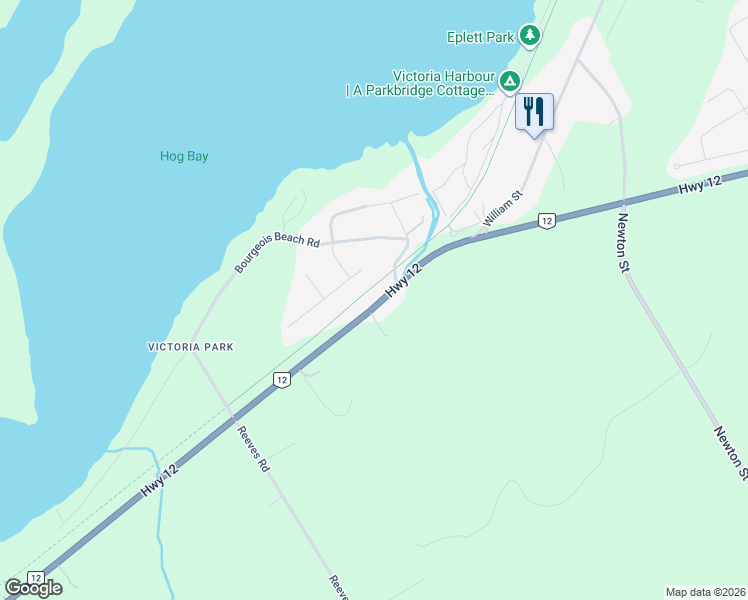 map of restaurants, bars, coffee shops, grocery stores, and more near 15217 Ontario 12 in Simcoe County