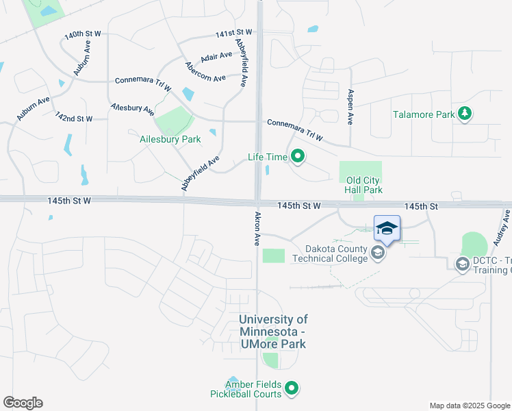map of restaurants, bars, coffee shops, grocery stores, and more near 1000 145th Street West in Rosemount