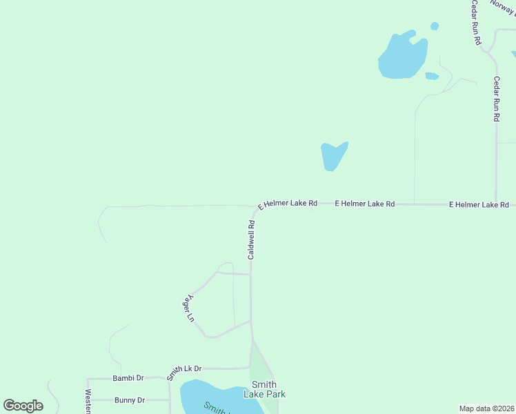 map of restaurants, bars, coffee shops, grocery stores, and more near 401 East Helmer Lake Road in Mio