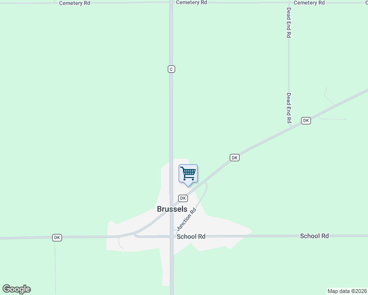 map of restaurants, bars, coffee shops, grocery stores, and more near 1410 Cth C in Brussels